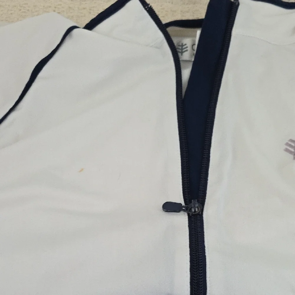 Coolibar White Sun Protection Zip Shirt Sz S - Picture 11 of 11